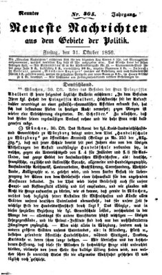 Neueste Nachrichten aus dem Gebiete der Politik (Münchner neueste Nachrichten) Freitag 31. Oktober 1856