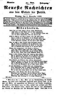 Neueste Nachrichten aus dem Gebiete der Politik (Münchner neueste Nachrichten) Sonntag 2. November 1856