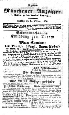 Neueste Nachrichten aus dem Gebiete der Politik (Münchner neueste Nachrichten) Dienstag 14. Oktober 1856