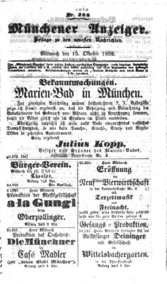 Neueste Nachrichten aus dem Gebiete der Politik (Münchner neueste Nachrichten) Mittwoch 15. Oktober 1856