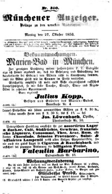 Neueste Nachrichten aus dem Gebiete der Politik (Münchner neueste Nachrichten) Montag 27. Oktober 1856