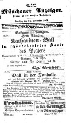 Neueste Nachrichten aus dem Gebiete der Politik (Münchner neueste Nachrichten) Dienstag 25. November 1856