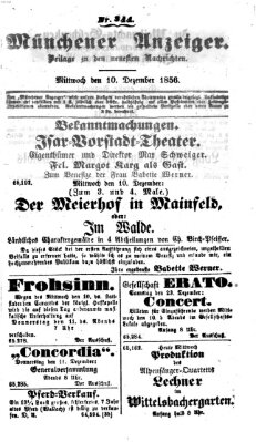 Neueste Nachrichten aus dem Gebiete der Politik (Münchner neueste Nachrichten) Mittwoch 10. Dezember 1856