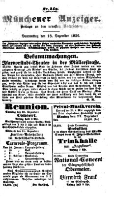 Neueste Nachrichten aus dem Gebiete der Politik (Münchner neueste Nachrichten) Donnerstag 18. Dezember 1856