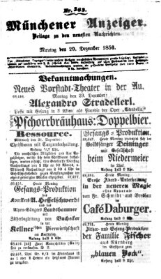 Neueste Nachrichten aus dem Gebiete der Politik (Münchner neueste Nachrichten) Montag 29. Dezember 1856