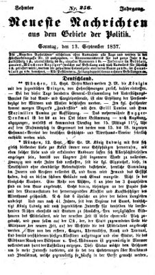 Neueste Nachrichten aus dem Gebiete der Politik (Münchner neueste Nachrichten) Sonntag 13. September 1857