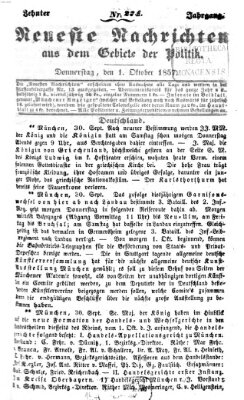 Neueste Nachrichten aus dem Gebiete der Politik (Münchner neueste Nachrichten) Donnerstag 1. Oktober 1857