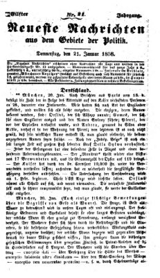 Neueste Nachrichten aus dem Gebiete der Politik (Münchner neueste Nachrichten) Donnerstag 21. Januar 1858