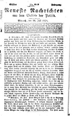 Neueste Nachrichten aus dem Gebiete der Politik (Münchner neueste Nachrichten) Mittwoch 28. Juli 1858