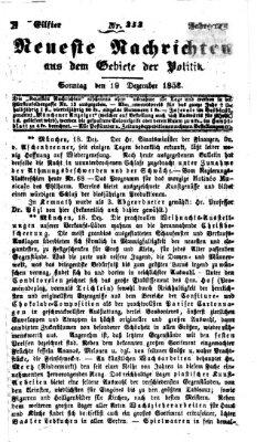 Neueste Nachrichten aus dem Gebiete der Politik (Münchner neueste Nachrichten) Sonntag 19. Dezember 1858