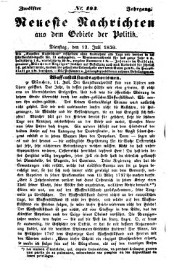 Neueste Nachrichten aus dem Gebiete der Politik (Münchner neueste Nachrichten) Dienstag 12. Juli 1859