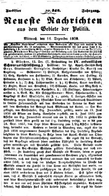 Neueste Nachrichten aus dem Gebiete der Politik (Münchner neueste Nachrichten) Mittwoch 14. Dezember 1859