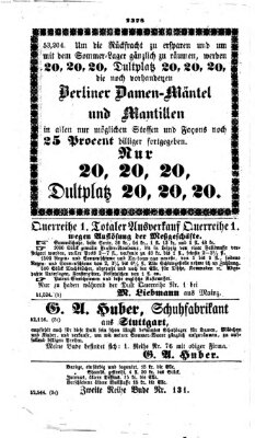 Münchener Anzeiger (Münchner neueste Nachrichten) Montag 6. August 1860