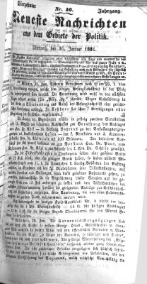 Neueste Nachrichten aus dem Gebiete der Politik (Münchner neueste Nachrichten) Mittwoch 30. Januar 1861
