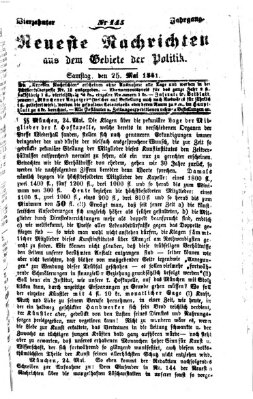 Neueste Nachrichten aus dem Gebiete der Politik (Münchner neueste Nachrichten) Samstag 25. Mai 1861