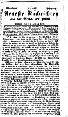 Neueste Nachrichten aus dem Gebiete der Politik (Münchner neueste Nachrichten) Mittwoch 16. Oktober 1861