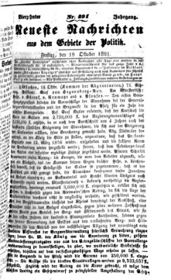 Neueste Nachrichten aus dem Gebiete der Politik (Münchner neueste Nachrichten) Freitag 18. Oktober 1861