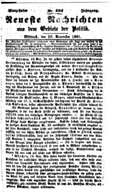 Neueste Nachrichten aus dem Gebiete der Politik (Münchner neueste Nachrichten) Mittwoch 20. November 1861