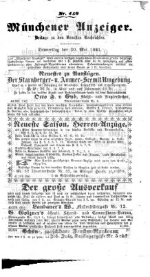 Münchener Anzeiger (Münchner neueste Nachrichten) Donnerstag 30. Mai 1861