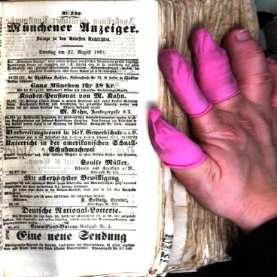 Münchener Anzeiger (Münchner neueste Nachrichten) Dienstag 27. August 1861