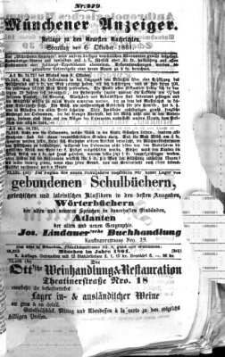 Münchener Anzeiger (Münchner neueste Nachrichten) Sonntag 6. Oktober 1861