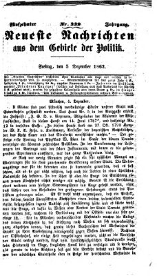 Neueste Nachrichten aus dem Gebiete der Politik (Münchner neueste Nachrichten) Freitag 5. Dezember 1862