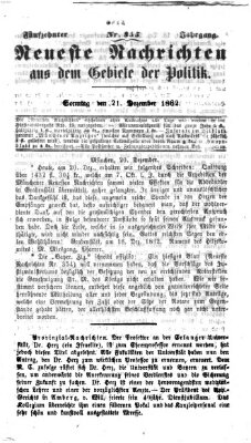 Neueste Nachrichten aus dem Gebiete der Politik (Münchner neueste Nachrichten) Sonntag 21. Dezember 1862