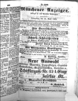 Münchener Anzeiger (Münchner neueste Nachrichten) Donnerstag 24. April 1862