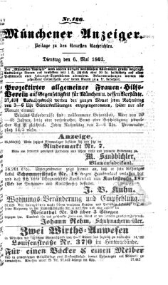 Münchener Anzeiger (Münchner neueste Nachrichten) Dienstag 6. Mai 1862