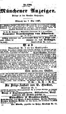 Münchener Anzeiger (Münchner neueste Nachrichten) Mittwoch 7. Mai 1862