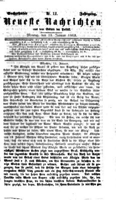 Neueste Nachrichten aus dem Gebiete der Politik (Münchner neueste Nachrichten) Montag 12. Januar 1863