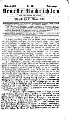 Neueste Nachrichten aus dem Gebiete der Politik (Münchner neueste Nachrichten) Mittwoch 21. Januar 1863