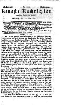 Neueste Nachrichten aus dem Gebiete der Politik (Münchner neueste Nachrichten) Mittwoch 13. Mai 1863