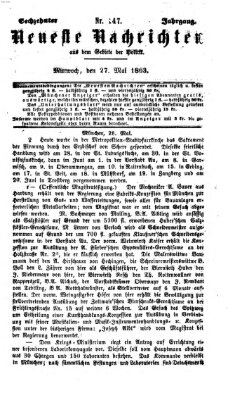 Neueste Nachrichten aus dem Gebiete der Politik (Münchner neueste Nachrichten) Mittwoch 27. Mai 1863