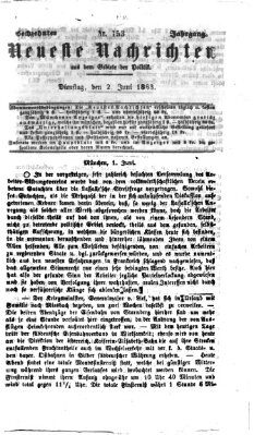 Neueste Nachrichten aus dem Gebiete der Politik (Münchner neueste Nachrichten) Dienstag 2. Juni 1863