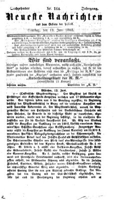 Neueste Nachrichten aus dem Gebiete der Politik (Münchner neueste Nachrichten) Samstag 13. Juni 1863