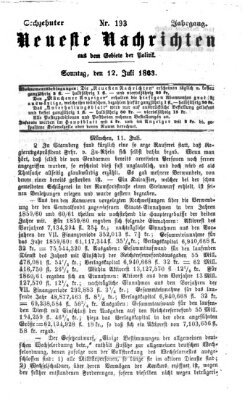 Neueste Nachrichten aus dem Gebiete der Politik (Münchner neueste Nachrichten) Sonntag 12. Juli 1863