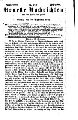 Neueste Nachrichten aus dem Gebiete der Politik (Münchner neueste Nachrichten) Dienstag 29. September 1863