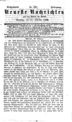 Neueste Nachrichten aus dem Gebiete der Politik (Münchner neueste Nachrichten) Samstag 24. Oktober 1863