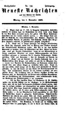 Neueste Nachrichten aus dem Gebiete der Politik (Münchner neueste Nachrichten) Montag 2. November 1863