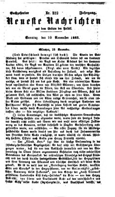 Neueste Nachrichten aus dem Gebiete der Politik (Münchner neueste Nachrichten) Sonntag 29. November 1863