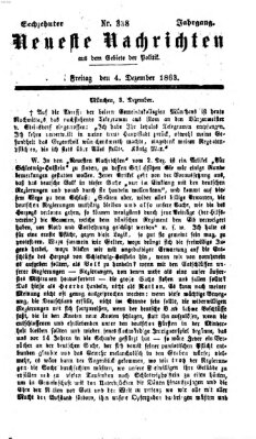 Neueste Nachrichten aus dem Gebiete der Politik (Münchner neueste Nachrichten) Freitag 4. Dezember 1863