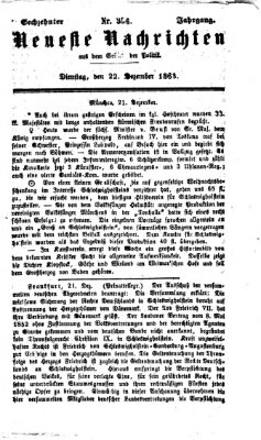 Neueste Nachrichten aus dem Gebiete der Politik (Münchner neueste Nachrichten) Dienstag 22. Dezember 1863