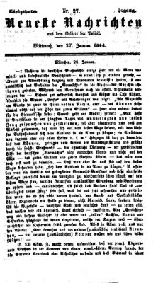 Neueste Nachrichten aus dem Gebiete der Politik (Münchner neueste Nachrichten) Mittwoch 27. Januar 1864