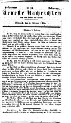 Neueste Nachrichten aus dem Gebiete der Politik (Münchner neueste Nachrichten) Mittwoch 3. Februar 1864