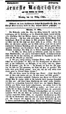 Neueste Nachrichten aus dem Gebiete der Politik (Münchner neueste Nachrichten) Montag 14. März 1864