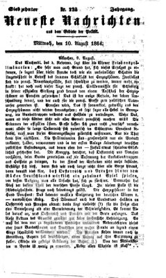 Neueste Nachrichten aus dem Gebiete der Politik (Münchner neueste Nachrichten) Mittwoch 10. August 1864