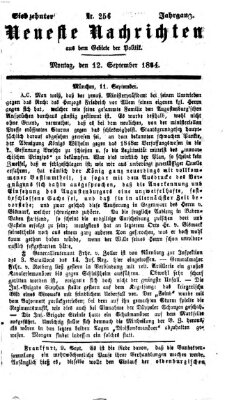 Neueste Nachrichten aus dem Gebiete der Politik (Münchner neueste Nachrichten) Montag 12. September 1864