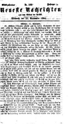 Neueste Nachrichten aus dem Gebiete der Politik (Münchner neueste Nachrichten) Mittwoch 21. September 1864