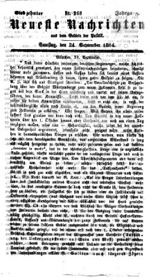 Neueste Nachrichten aus dem Gebiete der Politik (Münchner neueste Nachrichten) Samstag 24. September 1864